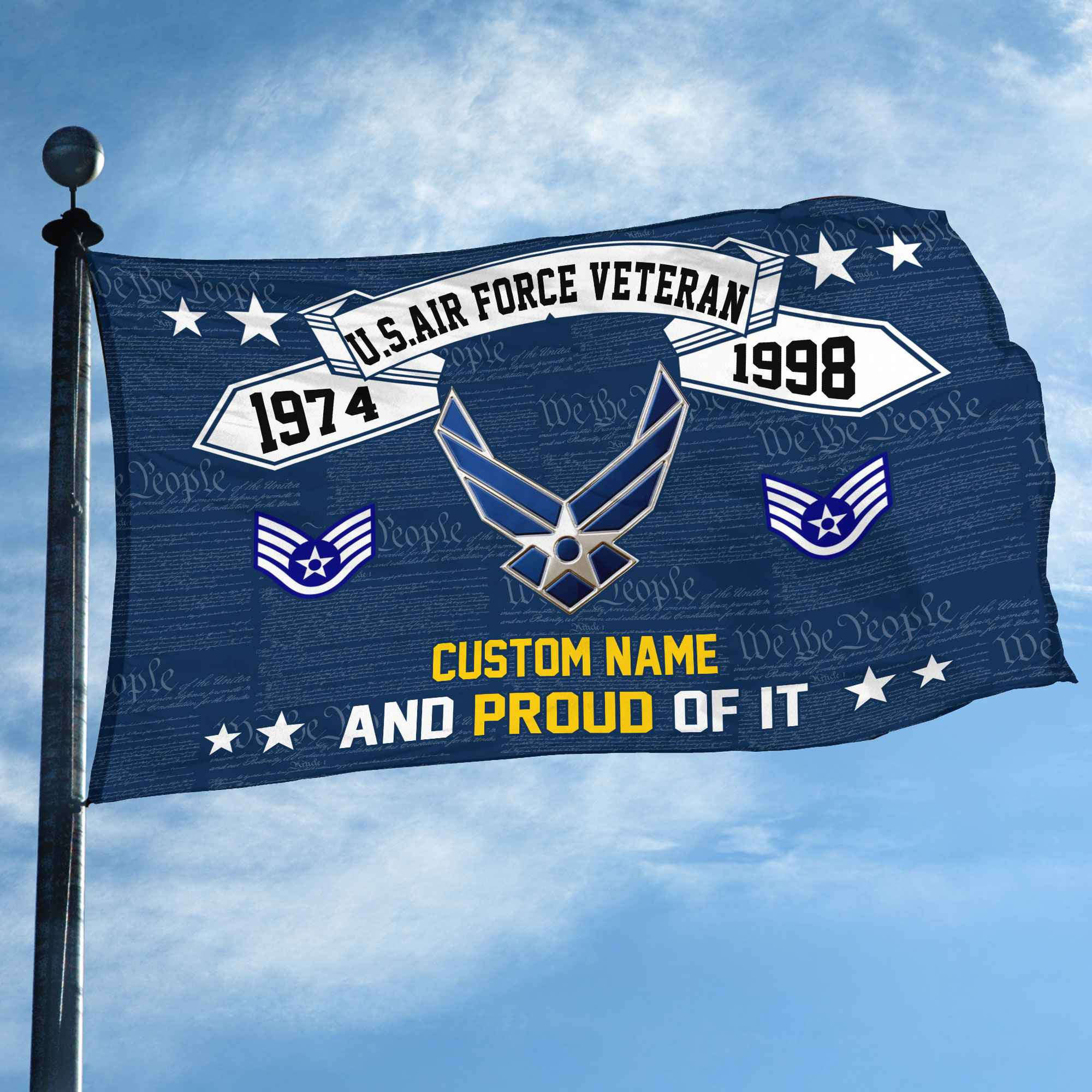 Unique Custom Name, Rank, Year USAF Grommet Flag VPVC107012, Gifts For Airforce Veteran, Gifts For Dad, For Husband, Best Gifts On Father’s Day, Independence Day, Veterans Day. Unique Custom Name, Rank, Year USAF Grommet Flag VPVC107012, Gifts For Airforce Veteran, Gifts For Dad, For Husband, Best Gifts On Father’s Day, Independence Day, Veterans Day.