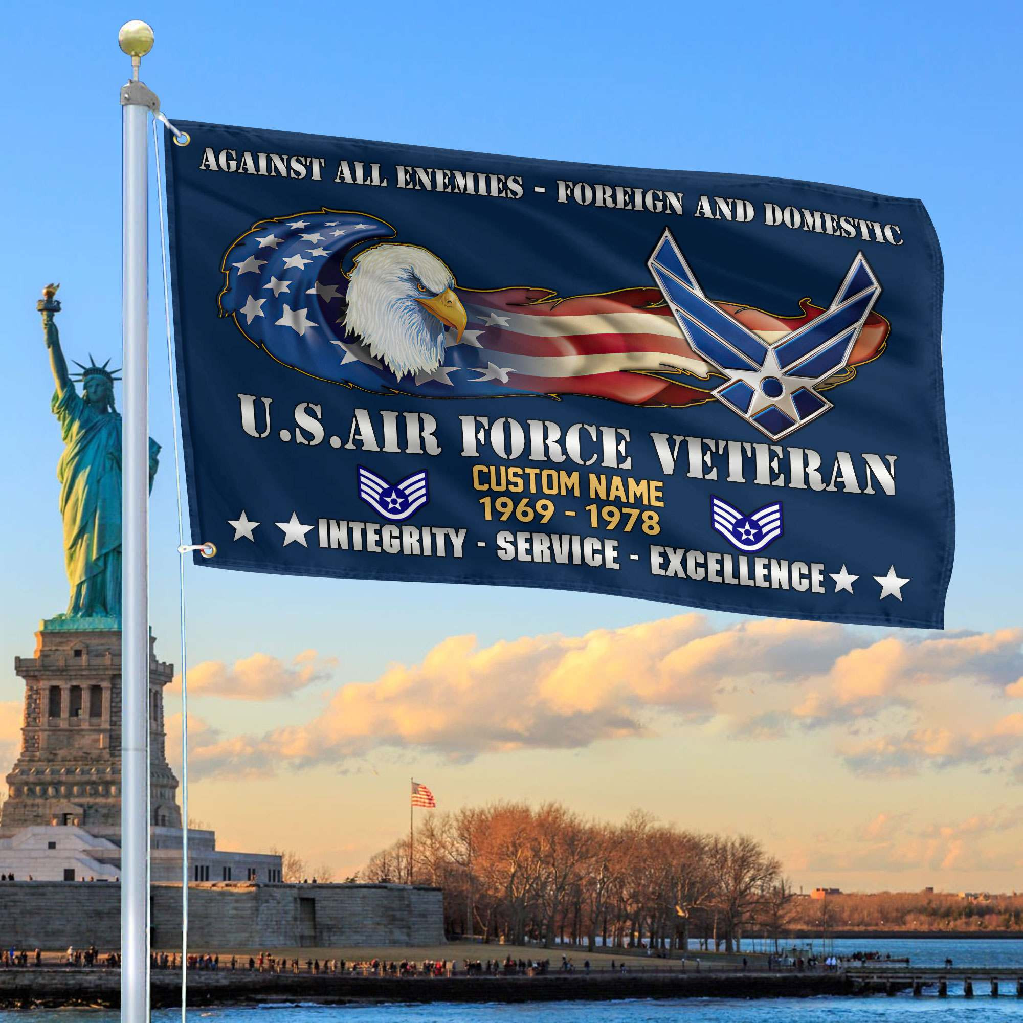 Unique Custom Name, Rank, Year, USAF Grommet Flag VPVC108012, Gift For Air Force Veteran, Gifts For Dad, For Husband, Best Gifts On Father’s Day, Independence Day, Veterans Day. Unique Custom Name, Rank, Year, USAF Grommet Flag VPVC108012, Gift For Air Force Veteran, Gifts For Dad, For Husband, Best Gifts On Father’s Day, Independence Day, Veterans Day.