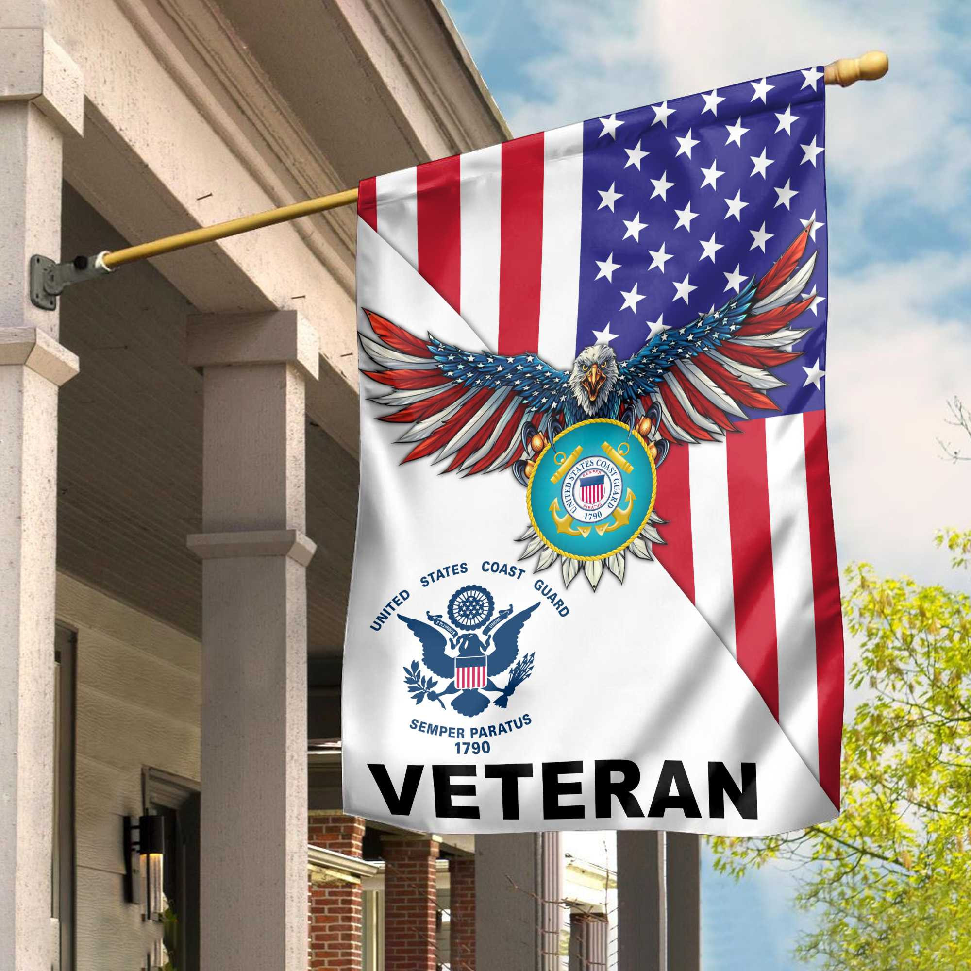 USCG Veteran Garden Flag – House Flag VPVC100205 USCG Veteran Garden Flag – House Flag VPVC100205