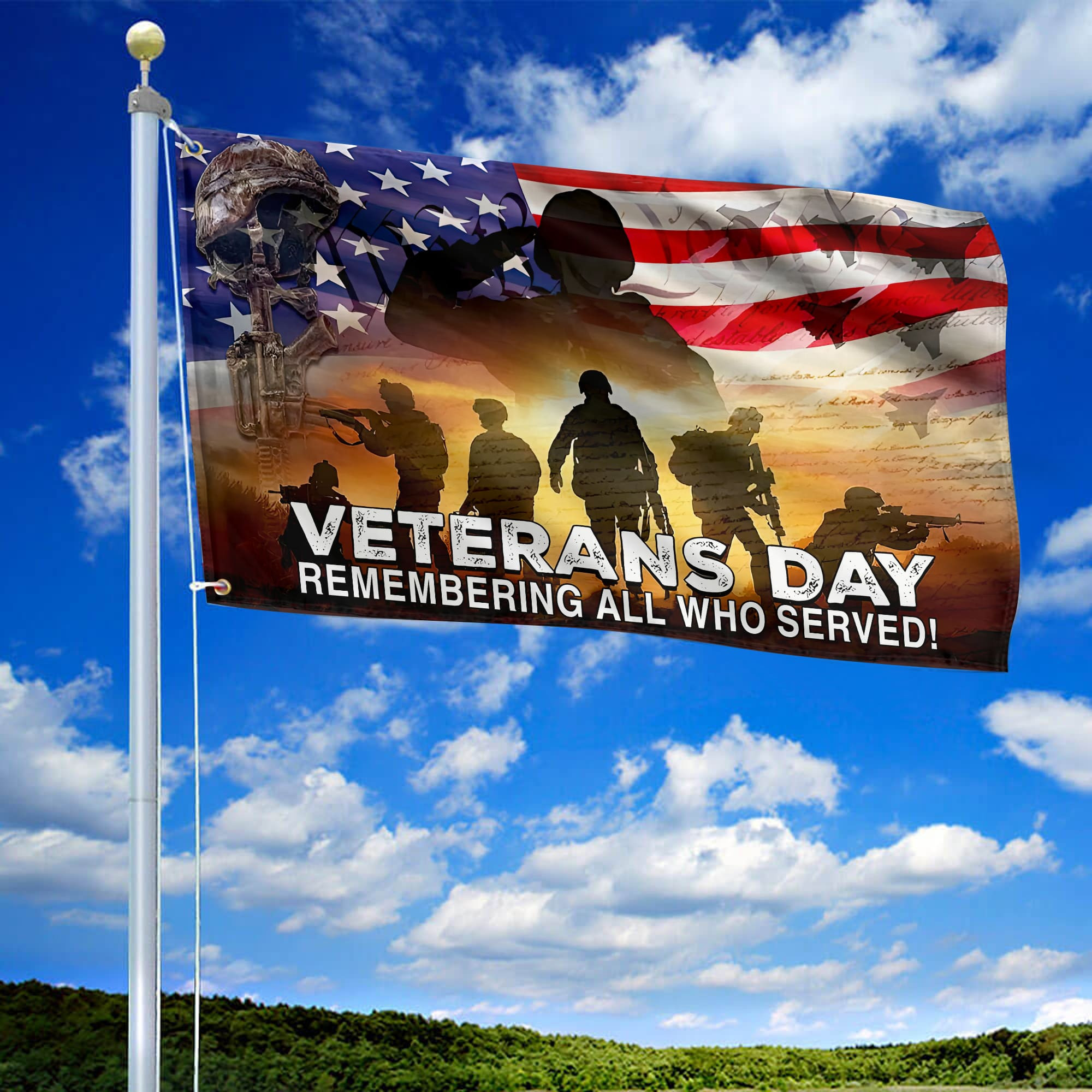 Premium US Veteran Grommet Flag Veterans Day Remembering All Who Served, Gift For Veterans Day, Father’s Day, Memorial Day VPVC101301 Premium US Veteran Grommet Flag Veterans Day Remembering All Who Served, Gift For Veterans Day, Father’s Day, Memorial Day VPVC101301