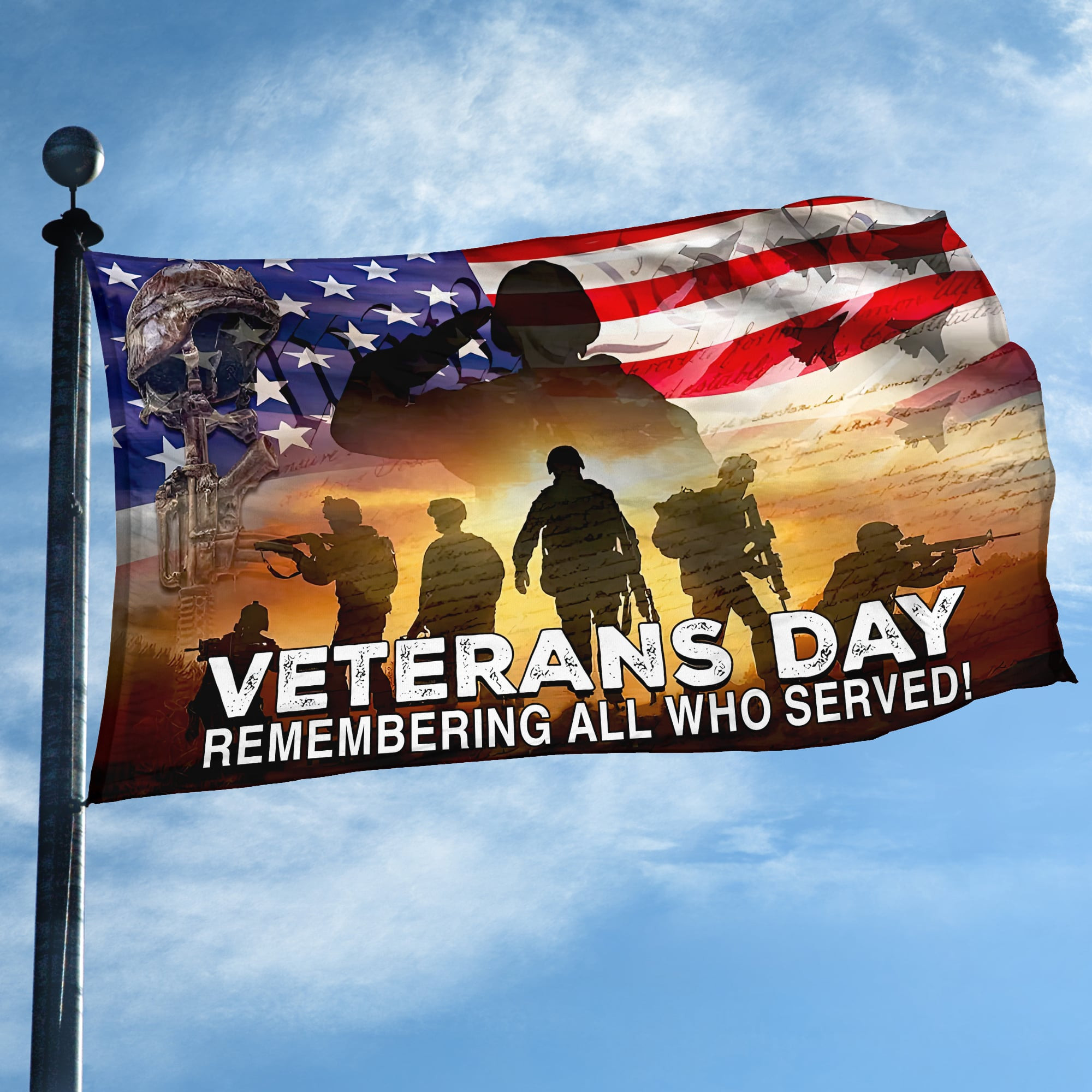 Premium US Veteran Grommet Flag Veterans Day Remembering All Who Served, Gift For Veterans Day, Father’s Day, Memorial Day VPVC101301 Premium US Veteran Grommet Flag Veterans Day Remembering All Who Served, Gift For Veterans Day, Father’s Day, Memorial Day VPVC101301