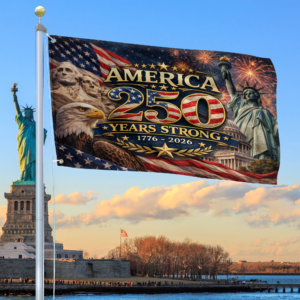 Premium America 250th Anniversary Grommet Flag VPVC120137, America 250th Flag, America 250th Birthday, Best Gifts On Independence Day, Veterans Day.
