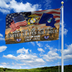 Unique Custom Name, Rank, Year, USAF Grommet Flag VPVC109104, Gifts For Airforce Veteran, Gifts For Dad, For Husband, Best Gifts On Father's Day, Independence Day, Veterans Day. 1 1741752037843.jpg