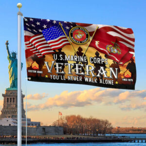 Premium Custom USMC Grommet Flag, Gift For Marine Veteran VPVC106603, Gifts For Dad, For Husband, Best Gifts On Father’s Day, Independence Day, Veterans Day.