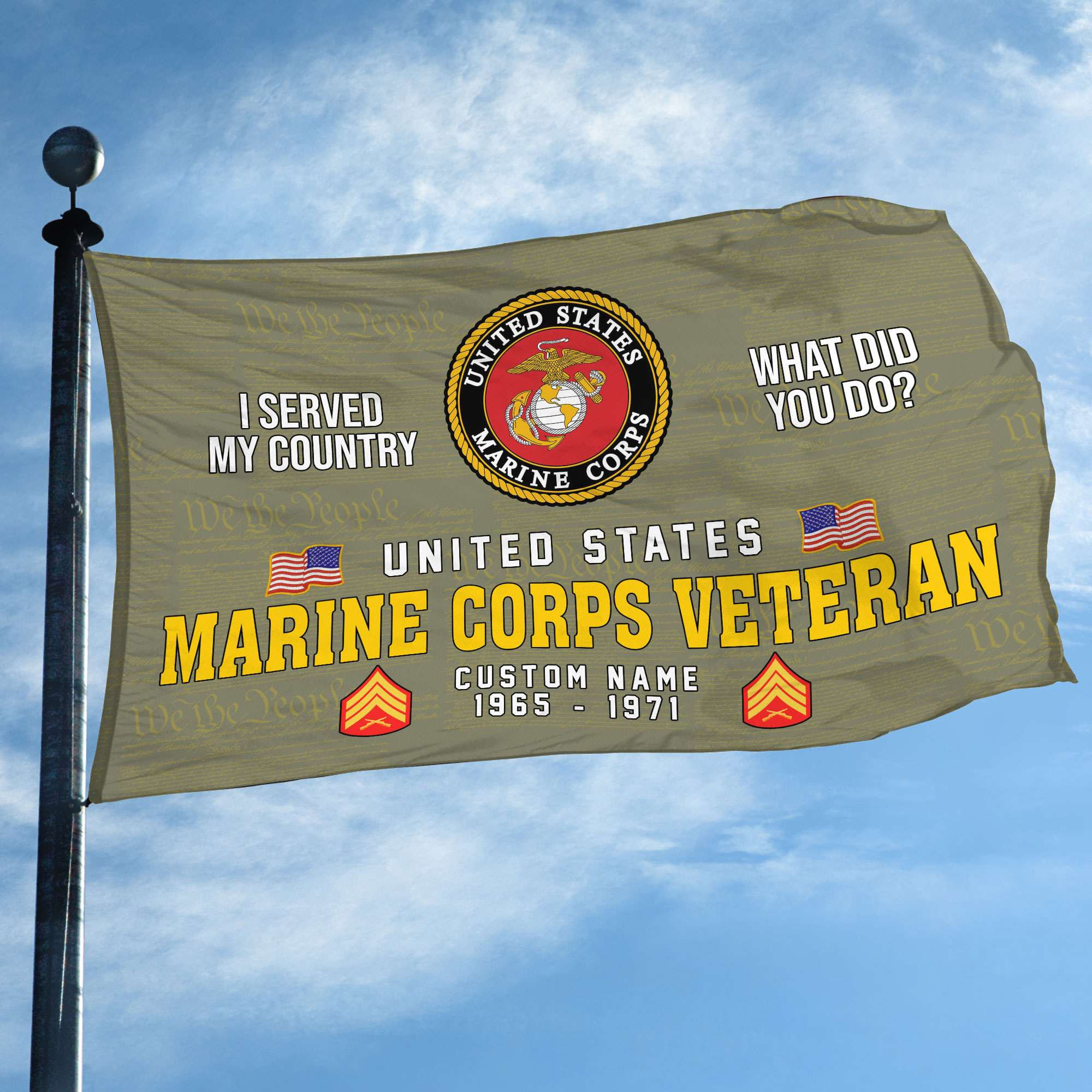Unique Custom Name, Rank, Year, USMC Grommet Flag VPVC106711, Gift For Marine Veteran, Gifts For Dad, For Husband, Best Gifts On Father’s Day, Independence Day, Veterans Day. Unique Custom Name, Rank, Year, USMC Grommet Flag VPVC106711, Gift For Marine Veteran, Gifts For Dad, For Husband, Best Gifts On Father’s Day, Independence Day, Veterans Day.