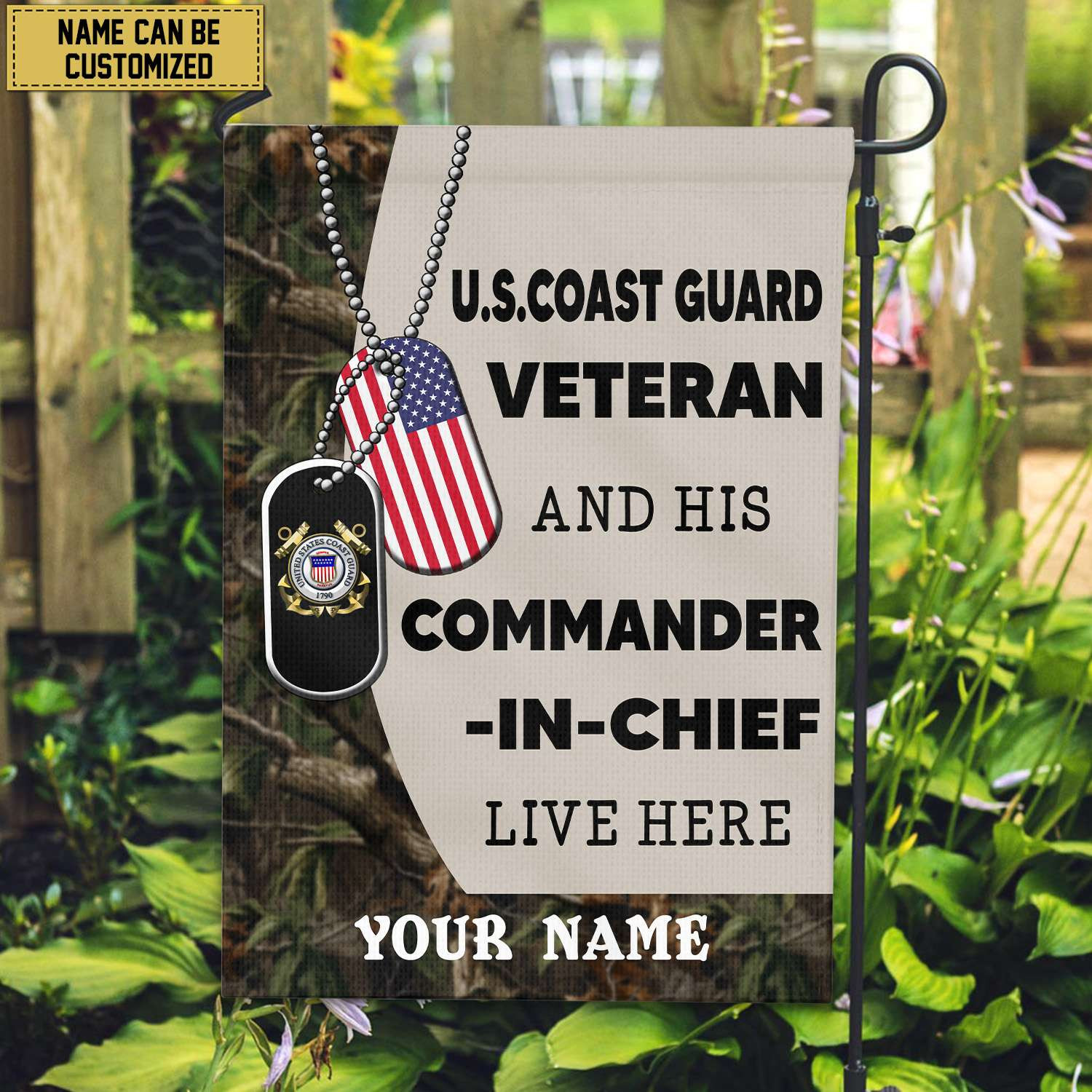 USCG Personalized American Flag, Gift For Coast Guard Veteran , US Veteran Grommet Flag, Garden Flag, House Flag VPVC103005 USCG Personalized American Flag, Gift For Coast Guard Veteran , US Veteran Grommet Flag, Garden Flag, House Flag VPVC103005