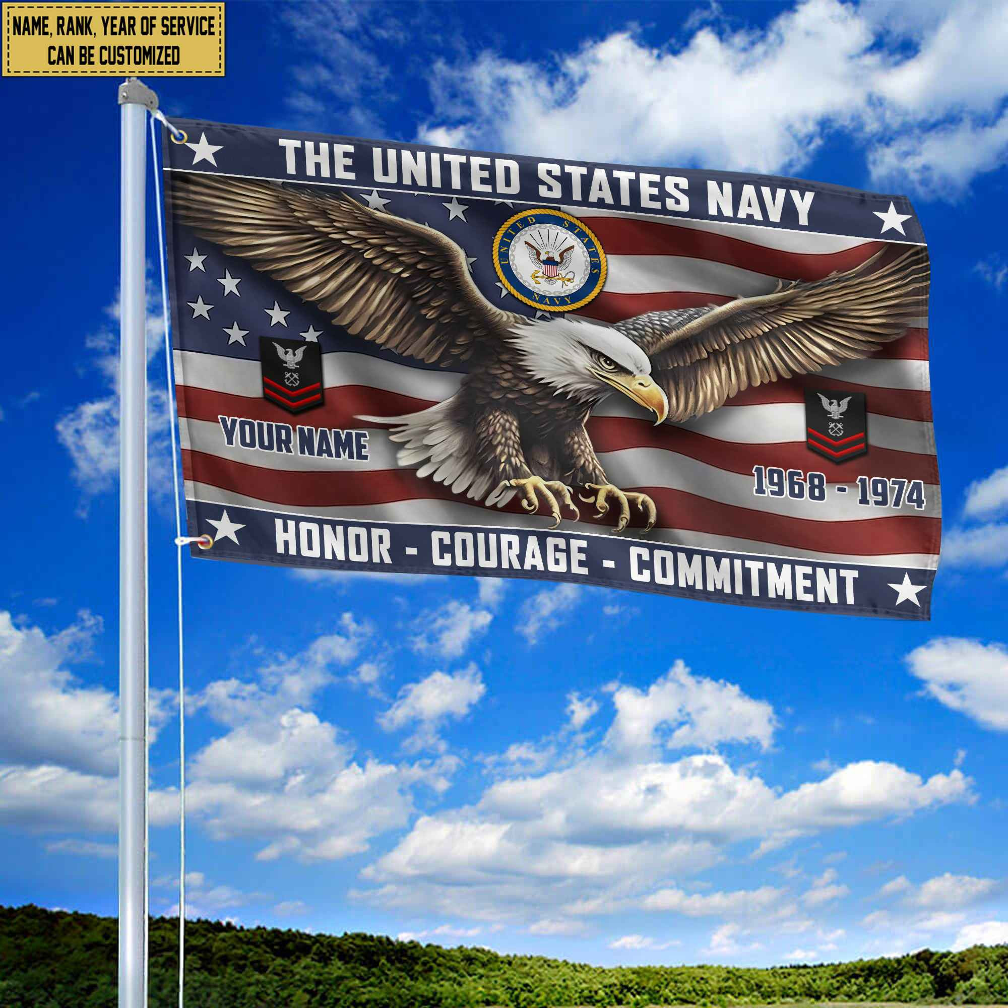 US Navy Custom Grommet Flag VPVC105402, Gifts For Navy Veteran, Best Gifts On Father’s Day, Armed Forces Day, Independence Day, Veterans Day. US Navy Custom Grommet Flag VPVC105402, Gifts For Navy Veteran, Best Gifts On Father’s Day, Armed Forces Day, Independence Day, Veterans Day.