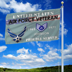 Premium USAF Grommet Flag VPVC109404, Custom Name, Rank, Year, Gifts For Air Force Veteran, Best Gifts On Father's Day, Armed Forces Day, Independence Day, Veterans Day. 1 1741754985890.jpg