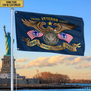 Custom USAF Veteran Grommet Flag, Gift For Air Force Veteran, Gift For Veterans Day, Memorial Day, Father’s Day VPVC104504
