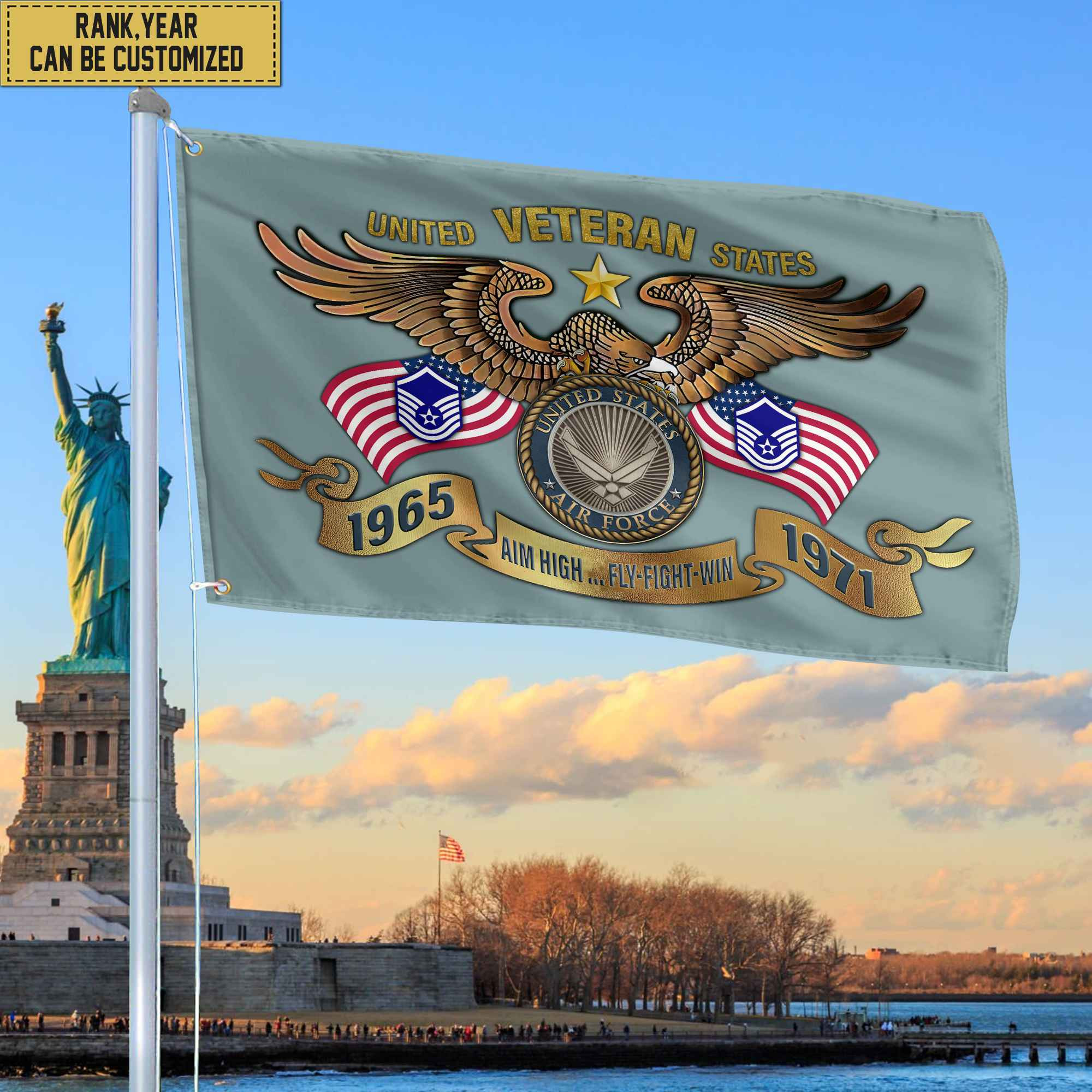 Custom USAF Veteran Grommet Flag, Gift For Air Force Veteran, Gift For Veterans Day, Memorial Day, Father’s Day VPVC104504 Custom USAF Veteran Grommet Flag, Gift For Air Force Veteran, Gift For Veterans Day, Memorial Day, Father’s Day VPVC104504