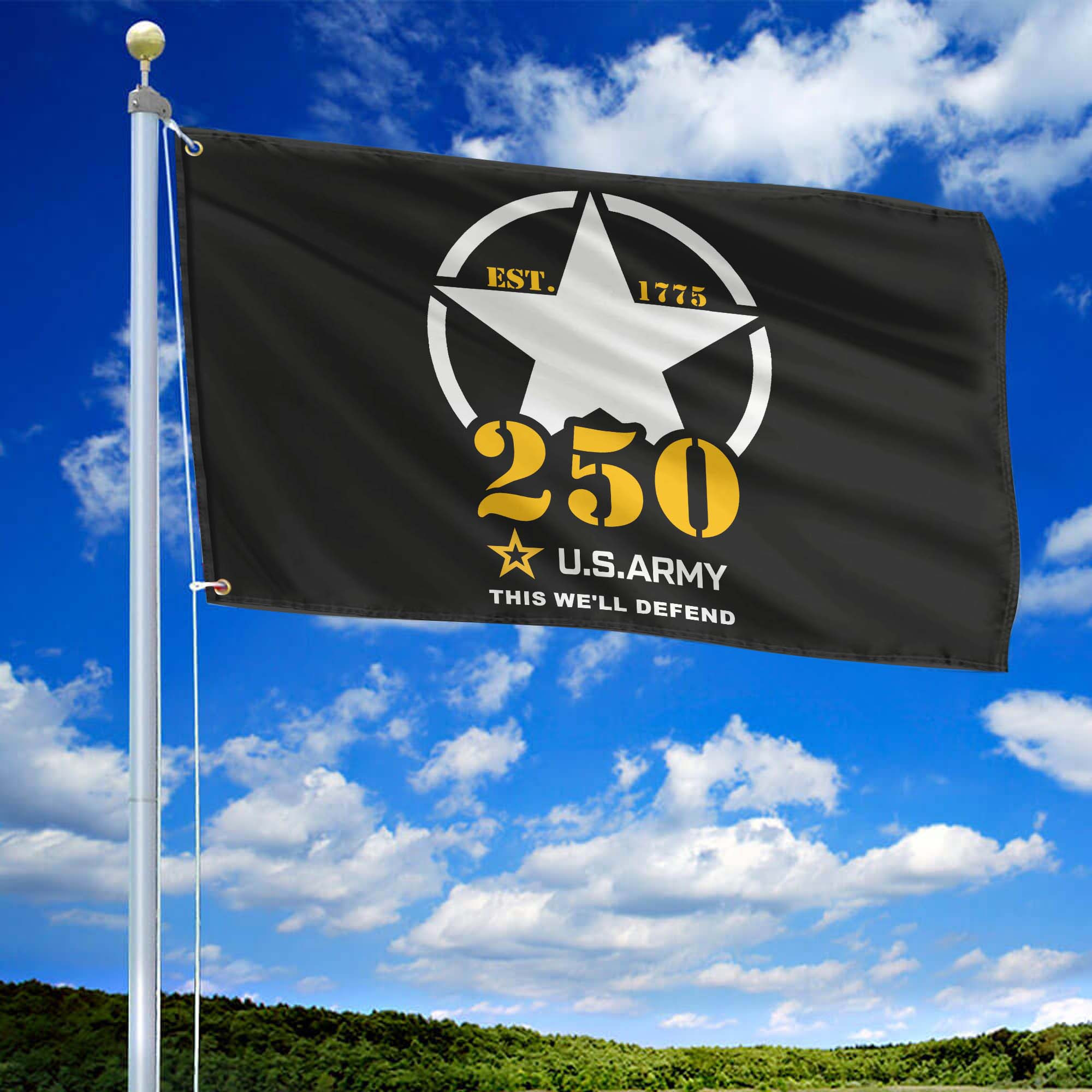 Premium 250th Anniversary Of The Army Grommet Flag VPVC120064, Gifts For Army Veteran, Best Gifts On Father’s Day, Veterans Day. Premium 250th Anniversary Of The Army Grommet Flag VPVC120064, Gifts For Army Veteran, Best Gifts On Father’s Day, Veterans Day.