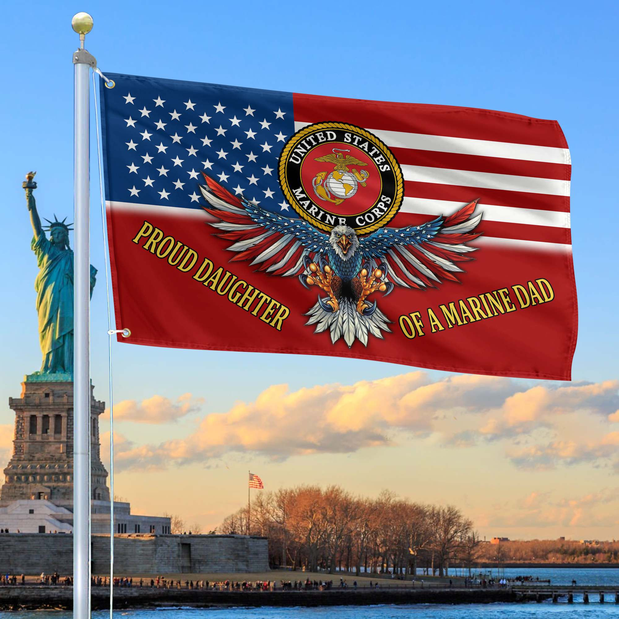 Premium Proud Daughter Of A Marine Dad Grommet Flag BPVC300611, Best Gifts On Father’s Day, Independence Day, Veterans Day. Premium Proud Daughter Of A Marine Dad Grommet Flag BPVC300611, Best Gifts On Father’s Day, Independence Day, Veterans Day.