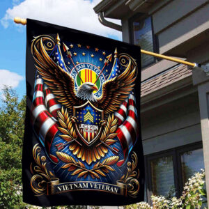 Vietnam Veteran Flag VPVC110406, Custom Name, Rank, Year, Gift For Vietnam Veteran, American Flag, Patriotic Flag, Garden Flag, House Flag, Best Gifts On Father's Day, Independence Day, Veterans Day. 1 1742977174141.jpg
