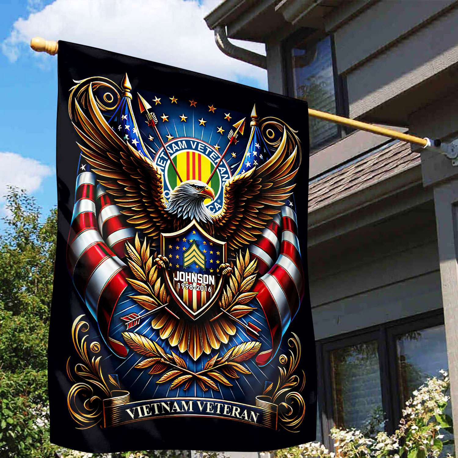 Vietnam Veteran Flag VPVC110406, Custom Name, Rank, Year, Gift For Vietnam Veteran, American Flag, Patriotic Flag, Garden Flag, House Flag, Best Gifts On Father’s Day, Independence Day, Veterans Day. Vietnam Veteran Flag VPVC110406, Custom Name, Rank, Year, Gift For Vietnam Veteran, American Flag, Patriotic Flag, Garden Flag, House Flag, Best Gifts On Father’s Day, Independence Day, Veterans Day.