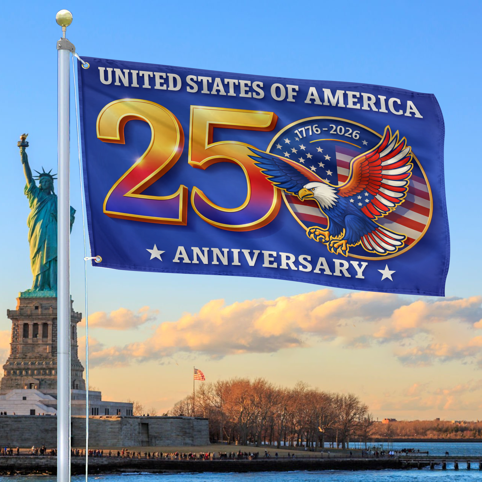 Premium America 250th Anniversary Grommet Flag VPVC120134, America 250th Flag, America 250th Birthday, Best Gifts On Independence Day, Veterans Day. Premium America 250th Anniversary Grommet Flag VPVC120134, America 250th Flag, America 250th Birthday, Best Gifts On Independence Day, Veterans Day.