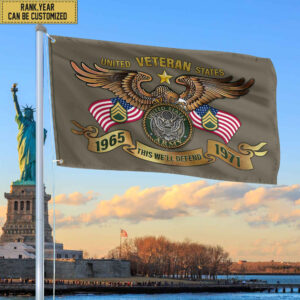 Custom US Army Veteran Grommet Flag, Gift For Army Veteran, Gift For Veterans Day, Memorial Day, Father’s Day VPVC104501