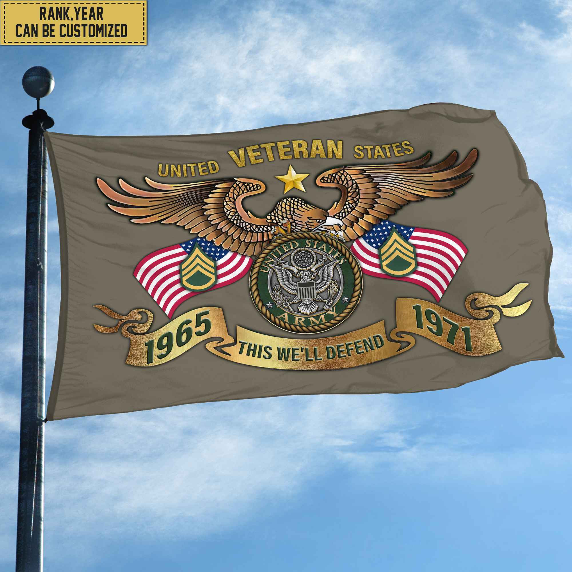 Custom US Army Veteran Grommet Flag, Gift For Army Veteran, Gift For Veterans Day, Memorial Day, Father’s Day VPVC104501 Custom US Army Veteran Grommet Flag, Gift For Army Veteran, Gift For Veterans Day, Memorial Day, Father’s Day VPVC104501