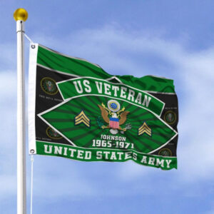 Premium Custom Name, Rank, Year US Army Grommet Flag BPVC170310, Gifts For Army Veteran, Gifts For Dad, For Husband, Best Gifts On Father’s Day, Independence Day, Veterans Day.