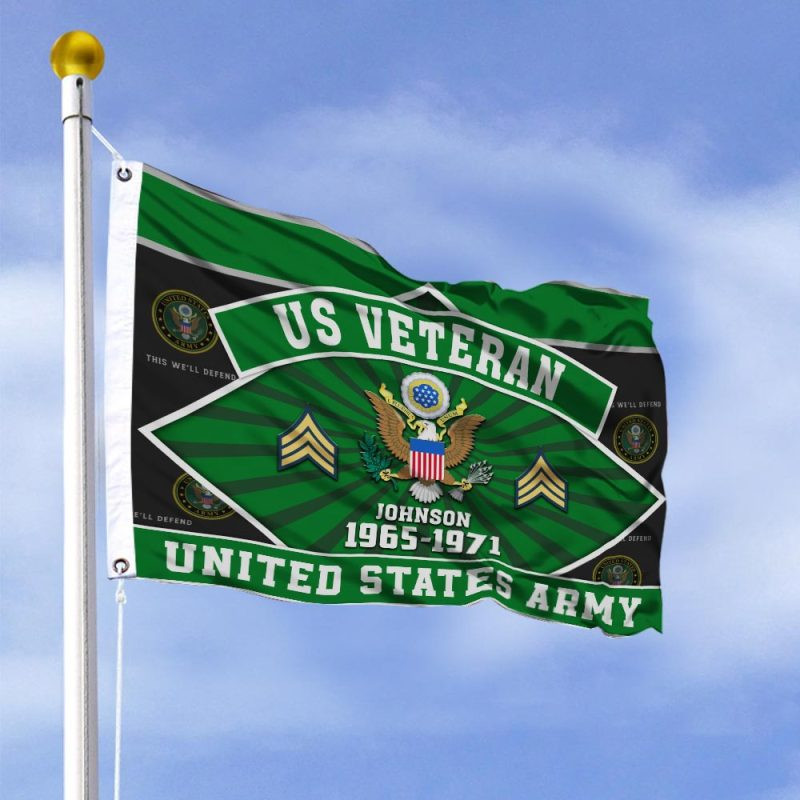 Premium Custom Name, Rank, Year US Army Grommet Flag BPVC170310, Gifts For Army Veteran, Gifts For Dad, For Husband, Best Gifts On Father’s Day, Independence Day, Veterans Day. Premium Custom Name, Rank, Year US Army Grommet Flag BPVC170310, Gifts For Army Veteran, Gifts For Dad, For Husband, Best Gifts On Father’s Day, Independence Day, Veterans Day.
