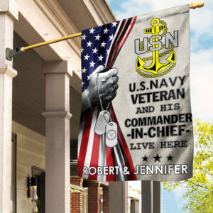 US Navy Flag VPVC110502, Custom Name, Gift For Navy Veteran, American Flag, Patriotic Flag, Garden Flag, House Flag, Best Gifts On Father’s Day, Independence Day, Veterans Day.