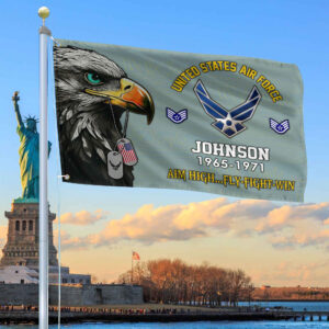 USAF Custom Grommet Flag VPVC108804, Gifts For Air Force Veteran, Best Gifts On Father’s Day, Armed Forces Day, Independence Day, Veterans Day.