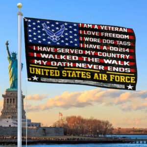 Premium USAF Veteran Grommet Flag Gift For Veterans Day, Father’s Day, Memorial Day VPVC100104