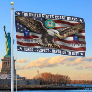 USCG Custom Grommet Flag VPVC105405, Gifts For Coast Guard Veteran, Best Gifts On Father’s Day, Armed Forces Day, Independence Day, Veterans Day.