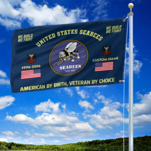 Premium Custom Name, Rank, Year, US Seabees Grommet Flag VPVC108109, Gift For Seabees Veteran, Gifts For Dad, For Husband, Best Gifts On Father's Day, Independence Day, Veterans Day. 1 1741331984274.jpg