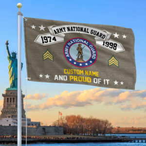 Unique Custom Name, Rank, Year US Army National Guard Grommet Flag VPVC107008, Gifts For Army National Guard Veteran, Gifts For Dad, For Husband, Best Gifts On Father’s Day, Independence Day, Veterans Day.