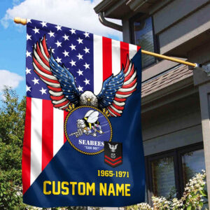 Premium Custom US Seabees Veteran Flag VPVC110809, Gift For Seabees Veteran, American Flag, Patriotic Flag, Garden Flag, House Flag, Gifts On Father’s Day, Independence Day, Veterans Day.