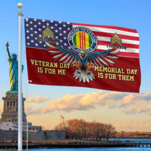 Vietnam Veteran Custom Grommet Flag VPVC106806, Gifts For Vietnam Veteran, Best Gifts On Father’s Day, Armed Forces Day, Independence Day, Veterans Day.