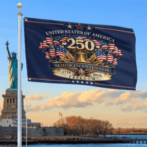 Premium America 250th Anniversary Grommet Flag VPVC120170, America 250th Flag, America 250th Birthday, Best Gifts On Independence Day, Veterans Day.