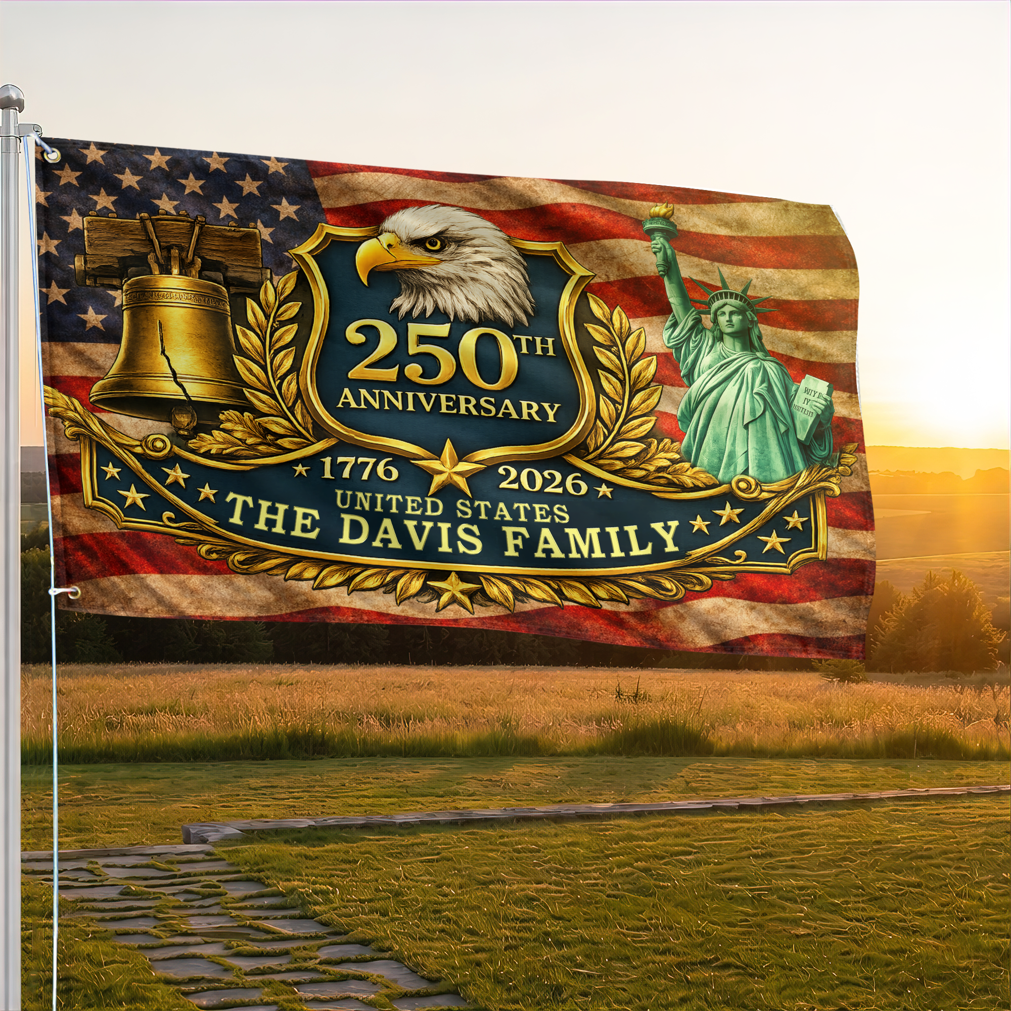 Premium Custom America 250th Anniversary Grommet Flag VPVC120166, America 250th Flag, America 250th Birthday, Best Gifts On Independence Day, Veterans Day. Premium Custom America 250th Anniversary Grommet Flag VPVC120166, America 250th Flag, America 250th Birthday, Best Gifts On Independence Day, Veterans Day.