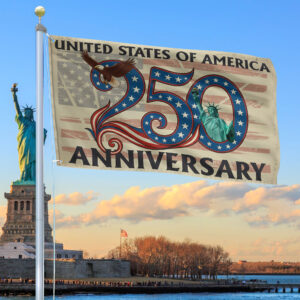 Premium America 250th Anniversary Grommet Flag VPVC120118, America 250th Flag, America 250th Birthday, Best Gifts On Independence Day, Veterans Day.