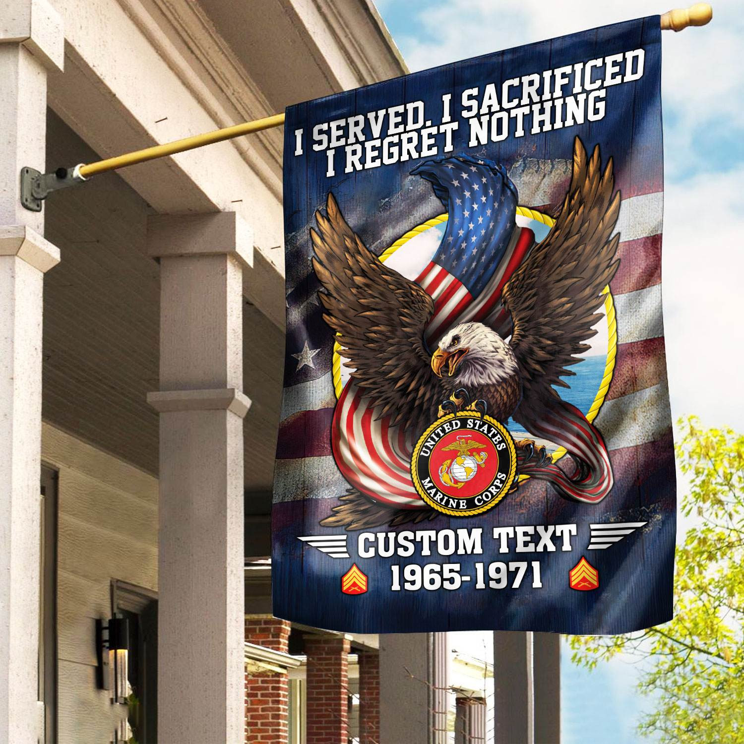 Premium Custom USMC Flag VPVC110603, Gift For Marine Veteran, American Flag, Patriotic Flag, Garden Flag, House Flag Premium Custom USMC Flag VPVC110603, Gift For Marine Veteran, American Flag, Patriotic Flag, Garden Flag, House Flag