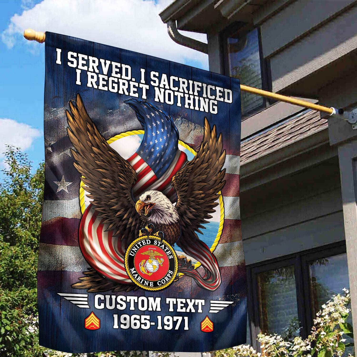 Premium Custom USMC Flag VPVC110603, Gift For Marine Veteran, American Flag, Patriotic Flag, Garden Flag, House Flag Premium Custom USMC Flag VPVC110603, Gift For Marine Veteran, American Flag, Patriotic Flag, Garden Flag, House Flag