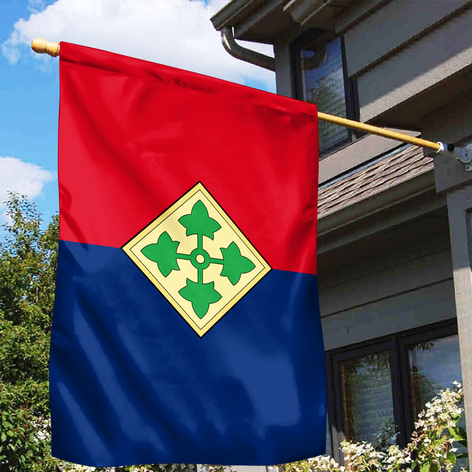 Premium 4th Infantry Division Flag BPVC060513, US Veteran Grommet Flag, Garden Flag, House Flag Premium 4th Infantry Division Flag BPVC060513, US Veteran Grommet Flag, Garden Flag, House Flag