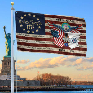 Premium Custom USCG Grommet Flag VPVC105205, Gift For Coast Guard Veteran, Best Gifts On Father’s Day, Memorial Day, Independence Day, Veterans Day.