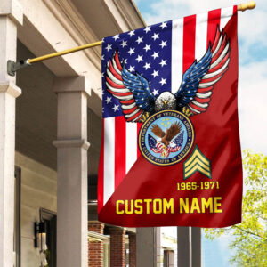 Premium Custom US Veteran Flag VPVC110807, Gift For US Veteran, American Flag, Patriotic Flag, Garden Flag, House Flag, Gifts On Father’s Day, Independence Day, Veterans Day.