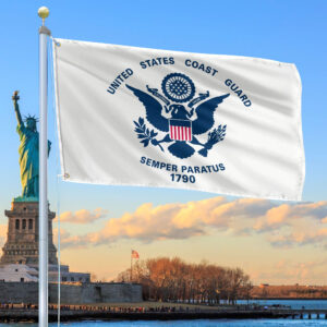 Premium USCG Grommet Flag, Gift For Coast Guard Veteran VPVC104805, Gifts For Dad, For Husband, Best Gifts On Father’s Day, Independence Day, Veterans Day.