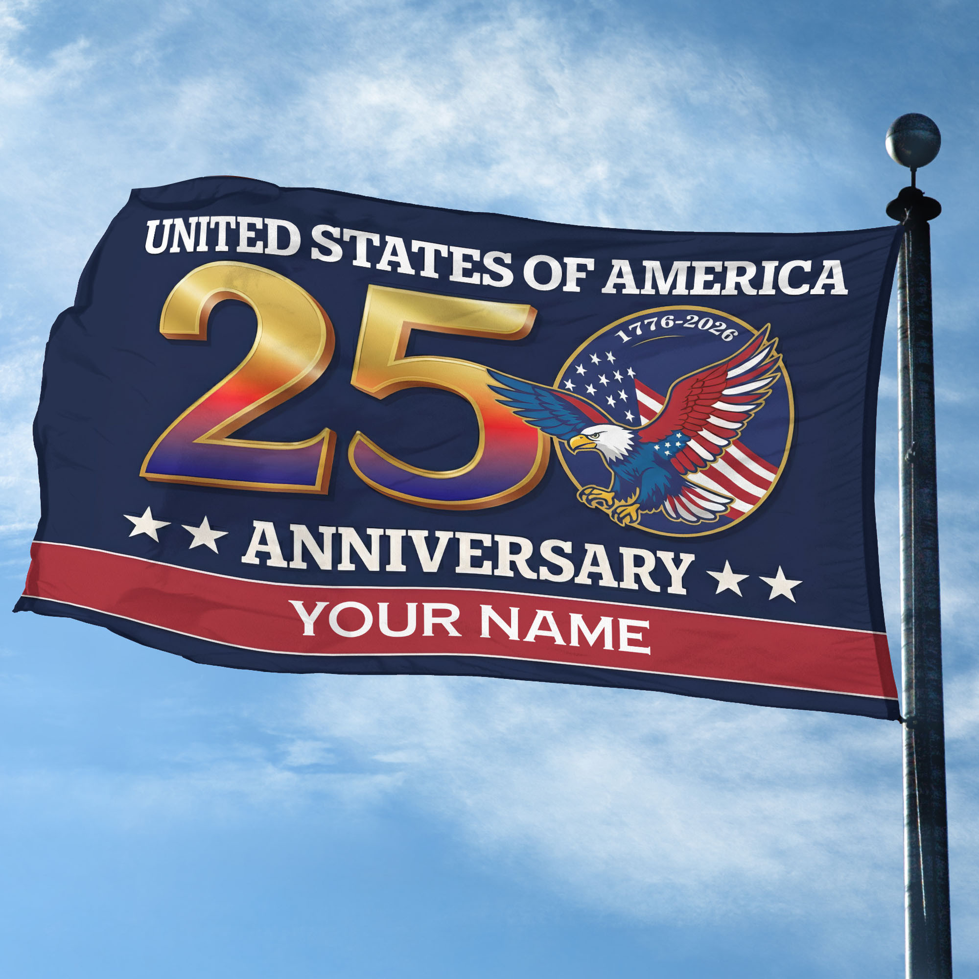Premium Custom America 250th Anniversary Grommet Flag VPVC120091, America 250th Flag, America 250th Birthday, Best Gifts On Independence Day, Veterans Day. Premium Custom America 250th Anniversary Grommet Flag VPVC120091, America 250th Flag, America 250th Birthday, Best Gifts On Independence Day, Veterans Day.