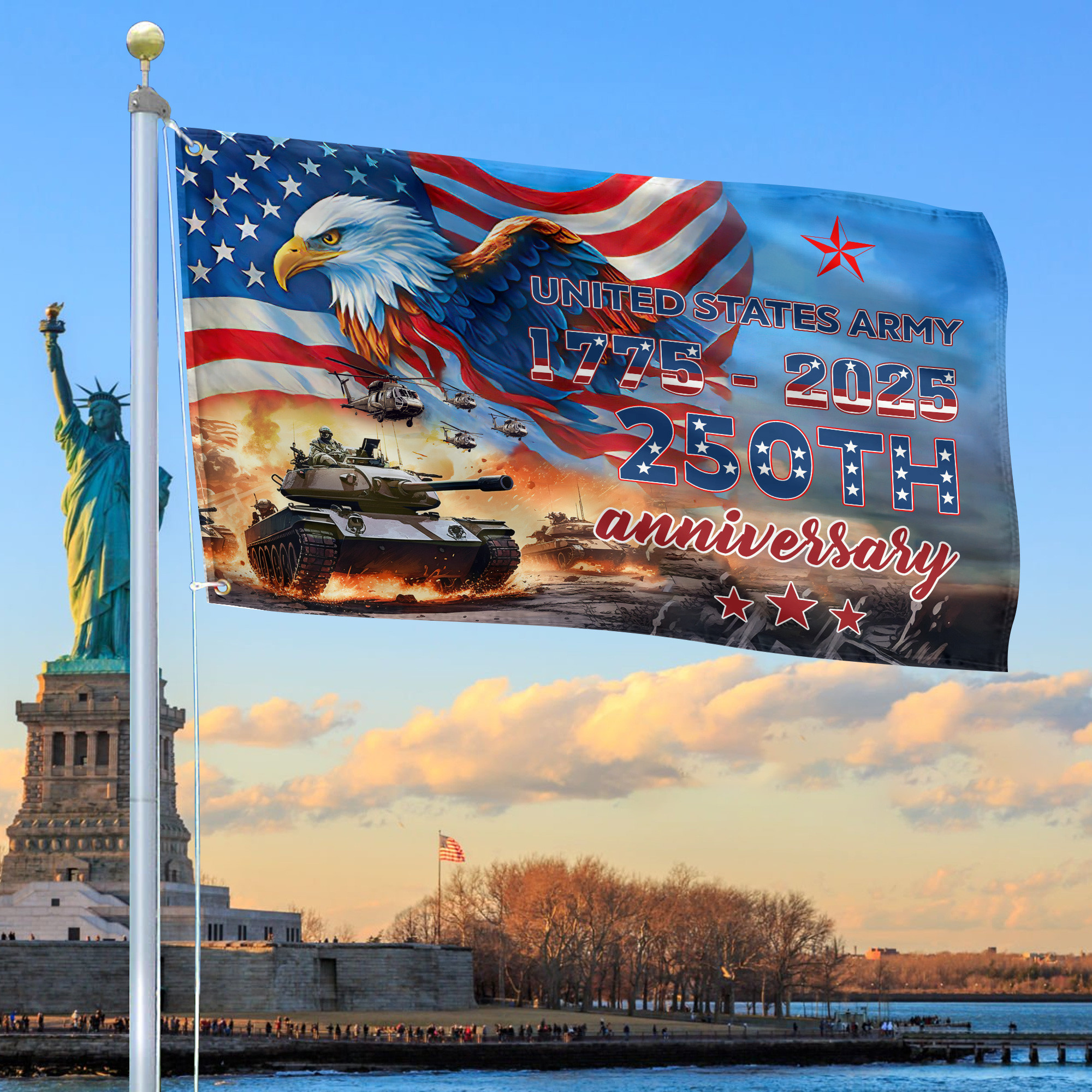 Premium 250th Anniversary Of The Army Grommet Flag VPVC120028, Gifts For Army Veteran, Best Gifts On Father’s Day, Veterans Day. Premium 250th Anniversary Of The Army Grommet Flag VPVC120028, Gifts For Army Veteran, Best Gifts On Father’s Day, Veterans Day.