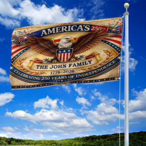 Premium Custom America 250th Anniversary Grommet Flag VPVC120160, America 250th Flag, America 250th Birthday, Best Gifts On Independence Day, Veterans Day.