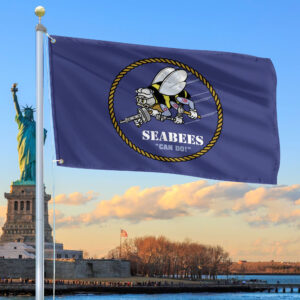 Premium US Seabees Grommet Flag, Gift For Seabees Veteran VPVC104808, Gifts For Dad, For Husband, Best Gifts On Father’s Day, Independence Day, Veterans Day.