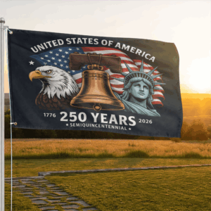 Premium America 250th Anniversary Grommet Flag VPVC120177, America 250th Flag, America 250th Birthday, Best Gifts On Independence Day, Veterans Day. 1 1775997902266.png