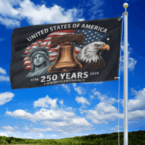 Premium America 250th Anniversary Grommet Flag VPVC120177, America 250th Flag, America 250th Birthday, Best Gifts On Independence Day, Veterans Day. 3 1775997902292.png
