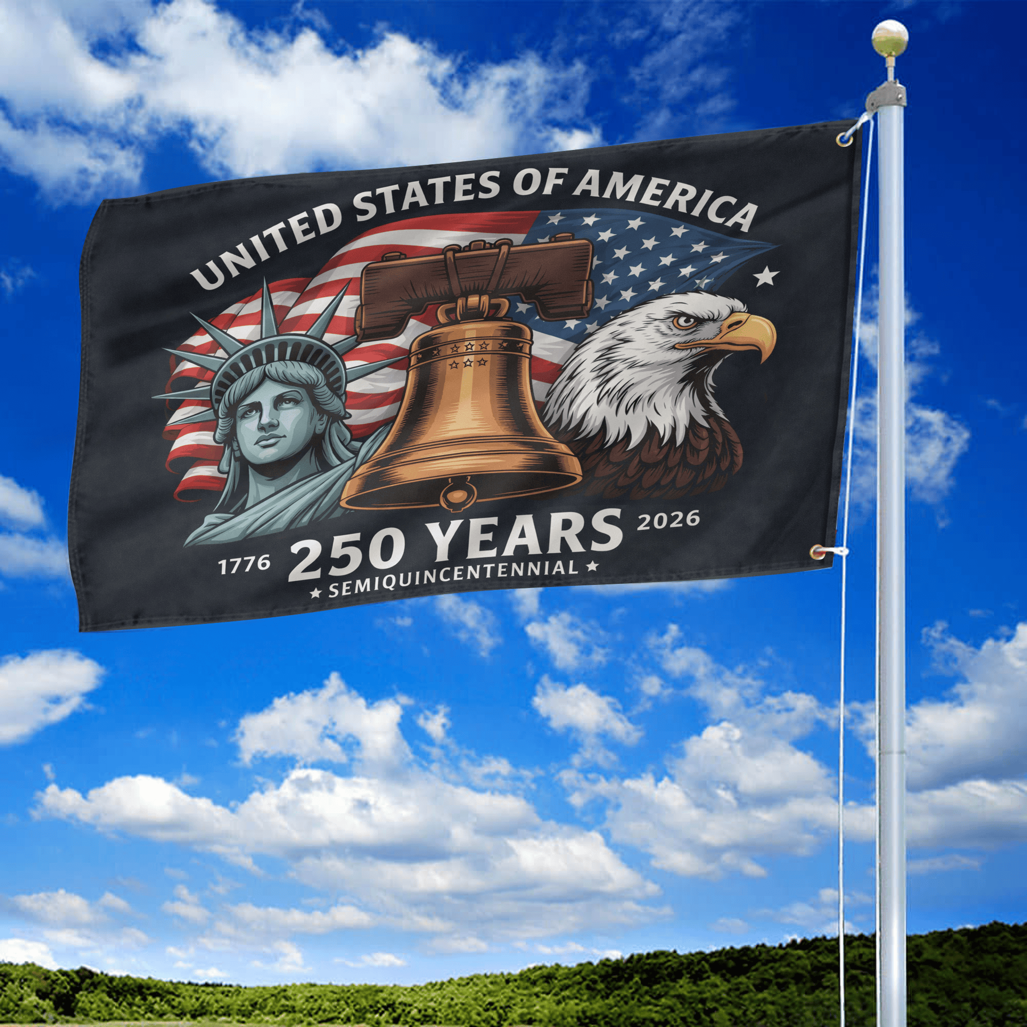Premium America 250th Anniversary Grommet Flag VPVC120177, America 250th Flag, America 250th Birthday, Best Gifts On Independence Day, Veterans Day. Premium America 250th Anniversary Grommet Flag VPVC120177, America 250th Flag, America 250th Birthday, Best Gifts On Independence Day, Veterans Day.