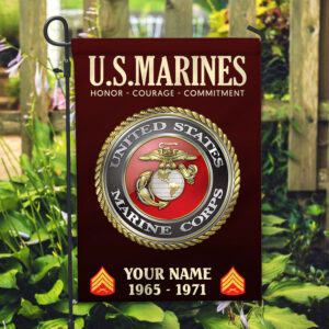 USMC Flag VPVC112203, Custom Name, Rank, Year, Gift For Marine Veteran, American Flag, Patriotic Flag, Garden Flag, House Flag 2 1743151322618.jpg