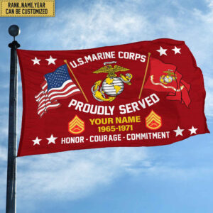 USMC Personalized American Flag, Gift For Him Military, Marine Veteran Grommet Flag VPVC101803 2 1716362336600.jpg