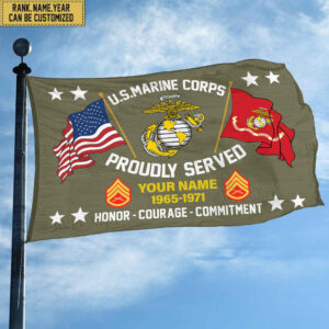 USMC Personalized American Flag, Gift For Him Military, Marine Veteran Grommet Flag VPVC101803 5 1716362332110.jpg